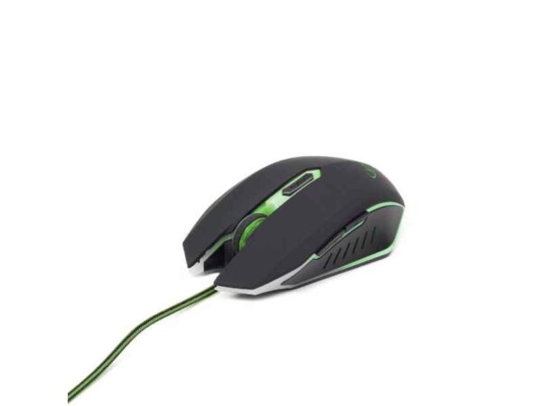 Gembird souris USB 2400 DPI Ambidextre Noir Vert MUSG-001-G