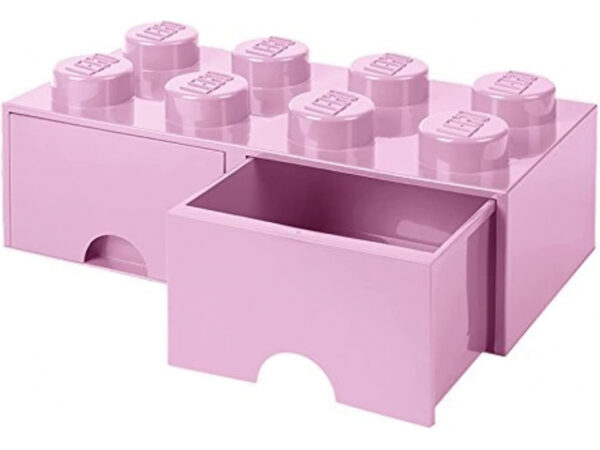 LEGO Brique de rangement 8 plots + 2 tiroir rose (40061738)