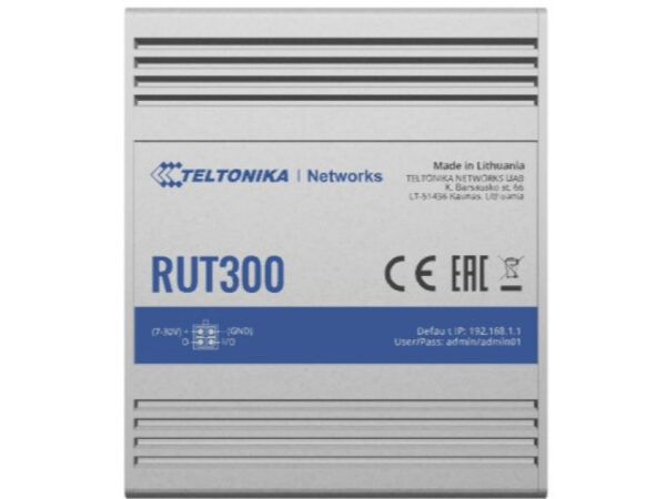 Teltonika - Ethernet WAN - Fast Ethernet - Métallique RUT300000000