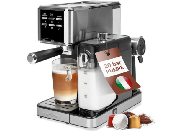 ProfiCook machine à espresso avec fonction moussage du lait PC-ES-KA 1266