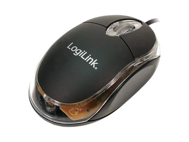 Mini souris optique USB avec LED LogiLink noir (ID0010)