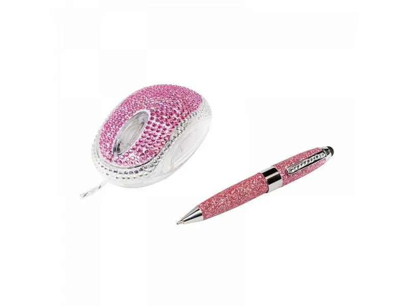 Kit souris et stylo tactile à strass et paillettes Logilink (ID0124)