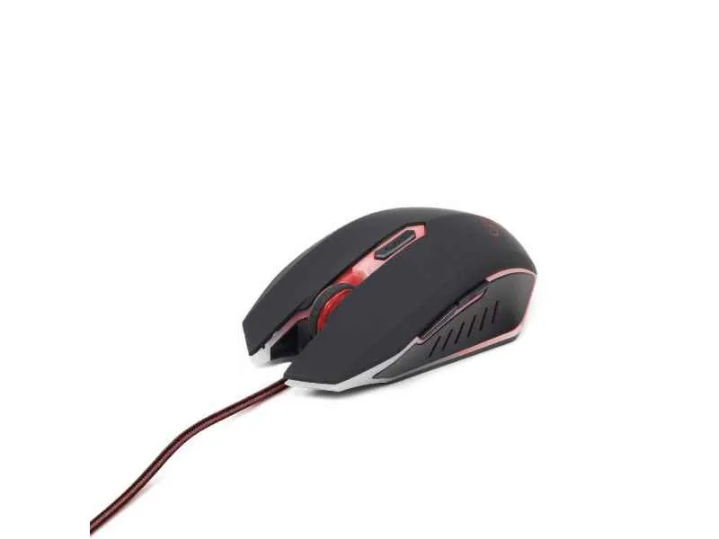 Gembird souris USB 2400 DPI Ambidextre Noir Rouge MUSG-001-R