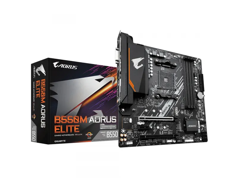 Gigabyte GA-B550M-AORUS ELITE (AM4) (D) | Gigabyte - GA-B550M-AOURUS ELITE