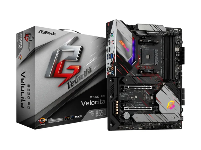 ASROCK B550 PHANTOM GAMING VELOCITA (AM4) (D) | Asrock - 90-MXBD90-A0UAYZ