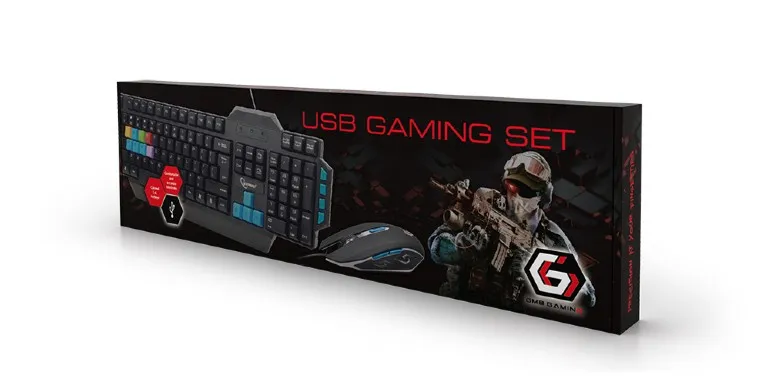 Gembird USB Gaming Tastatur-Maus Set KBS-UMG-01-DE