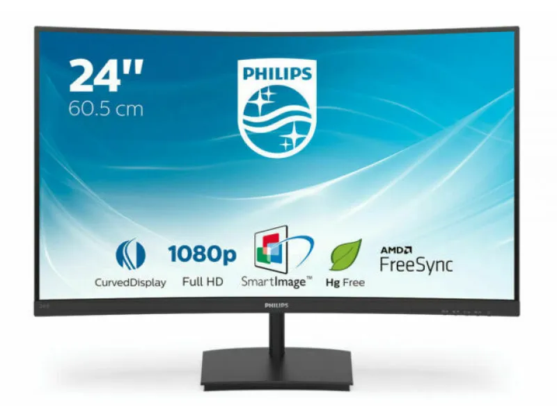 Philips Écran LCD incurvé Full HD 241E1SC - 60 cm (24) - 1920 x 1080