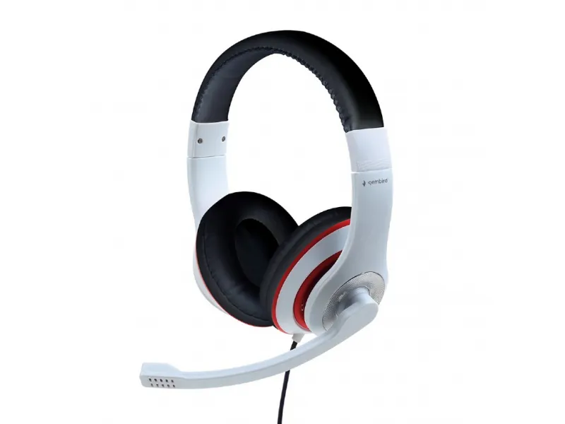 Gembird Casque audio avec micro - Blanc - MHS-03-WTRDBK