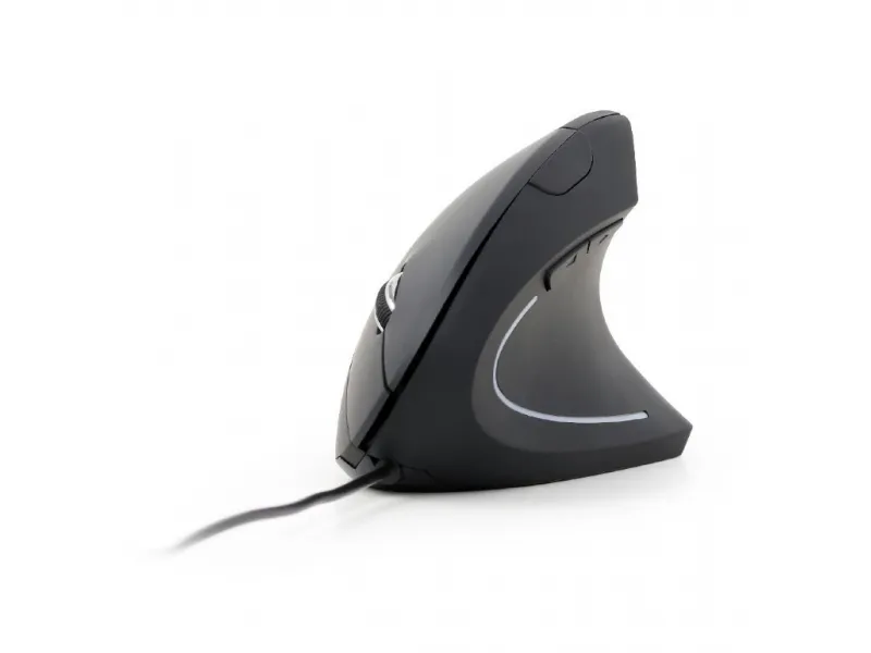 Gembird Droitier - Conception verticale - USB Type-A - Noir MUS-ERGO-01