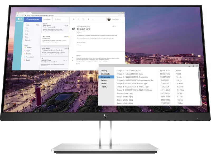 HP E-Series E23 G4 - (23inch) - LCD -Noir - Argent 9VF96AA#ABB