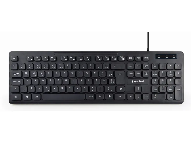 Gembird Multimedia Keyboard. Black. US-Layout - KB-MCH-04-DE