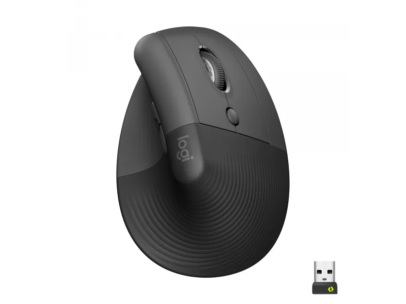 Logitech Maus LIFT. Wireless. Bolt. Bluetooth. grafit - Vertical Ergo