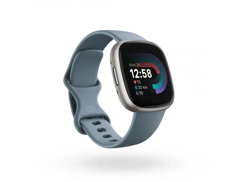 FitBit Versa 4 Fitnesstracker Wasserfall Blau. Platinum - FB523SRAG