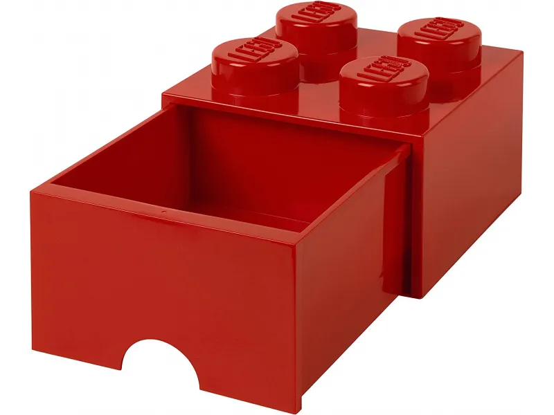 LEGO Brique de rangement 4 plots + 1 tiroir rouge (40051730)