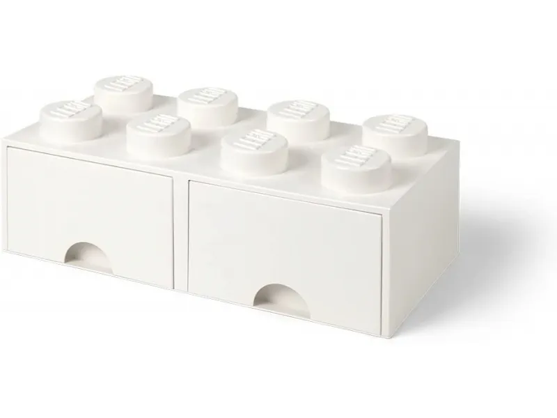 LEGO Brique de rangement 8 plots + 2 tiroir blanc (40061735)