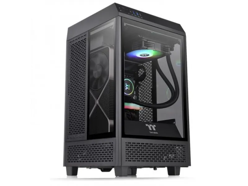 Thermaltake PC- Gehäuse The Tbwer 100 Black - CA-1R3-00S1WN-00