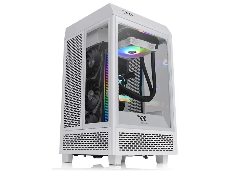 Thermaltake PC- Gehäuse The Tbwer 100 White - CA-1R3-00S6WN-00