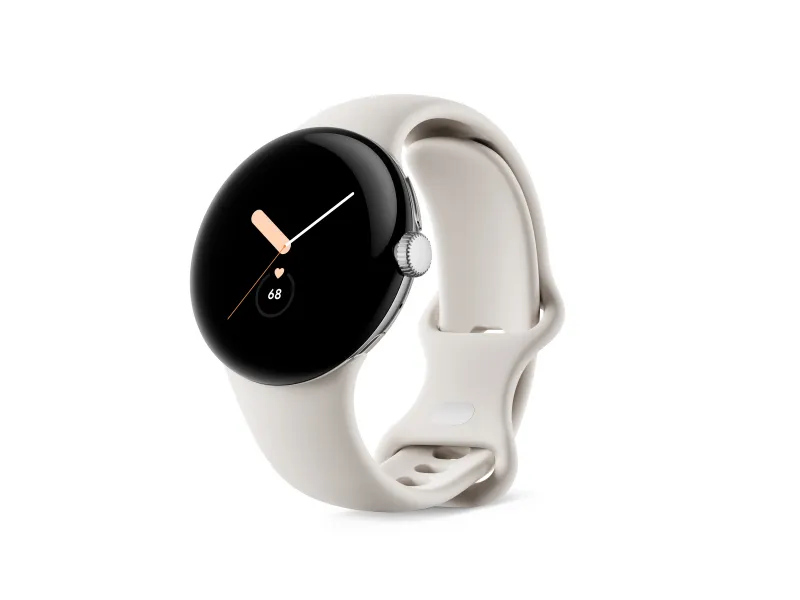 Google Pixel Montre connectée  Argent poli / Craie Wi-Fi GA03182-DE