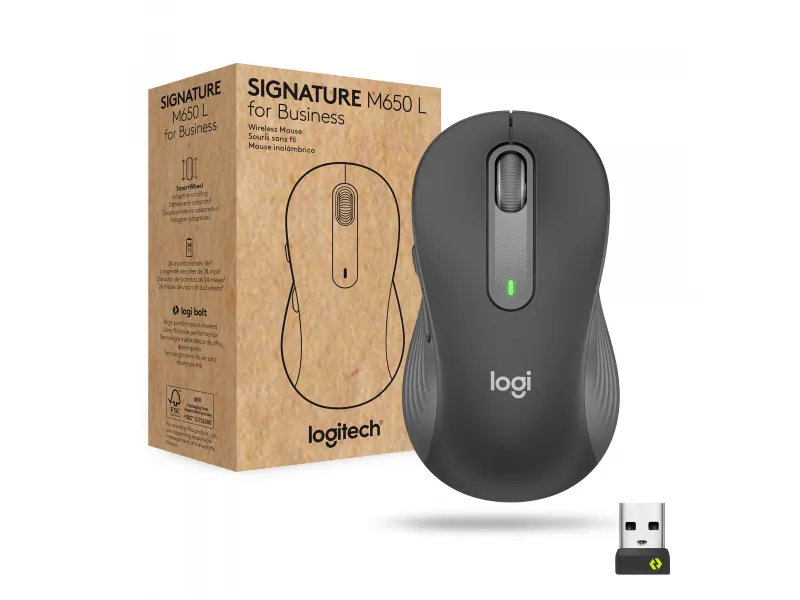 Logitech Signature M650 Wireless Mouse for Right-hand - Optical 910-006274