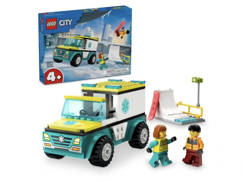 LEGO City - L?ambulance de secours et le snowboardeur (60403)