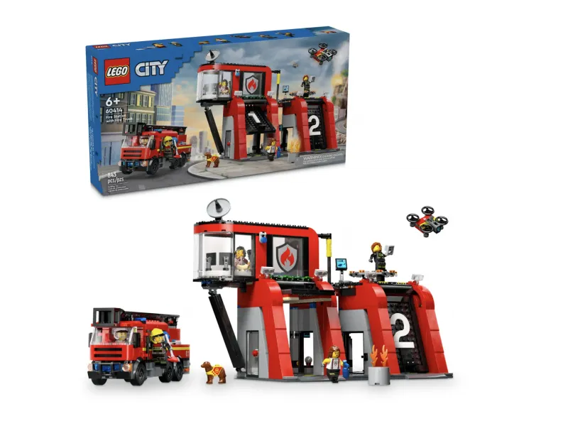 LEGO City - La caserne et le camion de pompiers (60414)