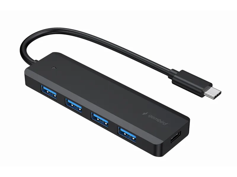 Gembird 4-port USB 3.1 (Gen 1) Type-C Hub Black UHB-CM-U3P4P-01