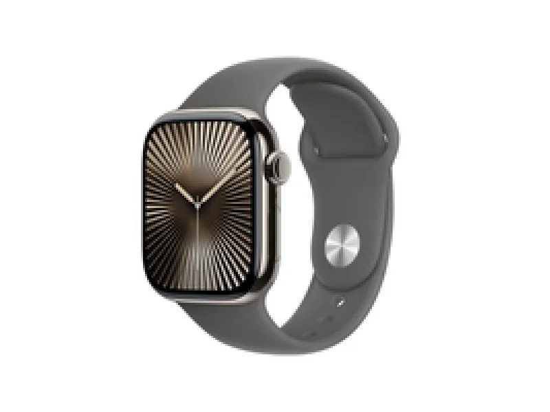 Apple Watch S10 Titane Naturel 42mm GPS+Cellulaire Gris Pierre (MWXE3QF/A)