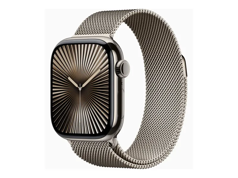 Apple Watch S10 Titane Naturel 42mm GPS+Cell Bracelet Milanais (MWXF3QF/A)