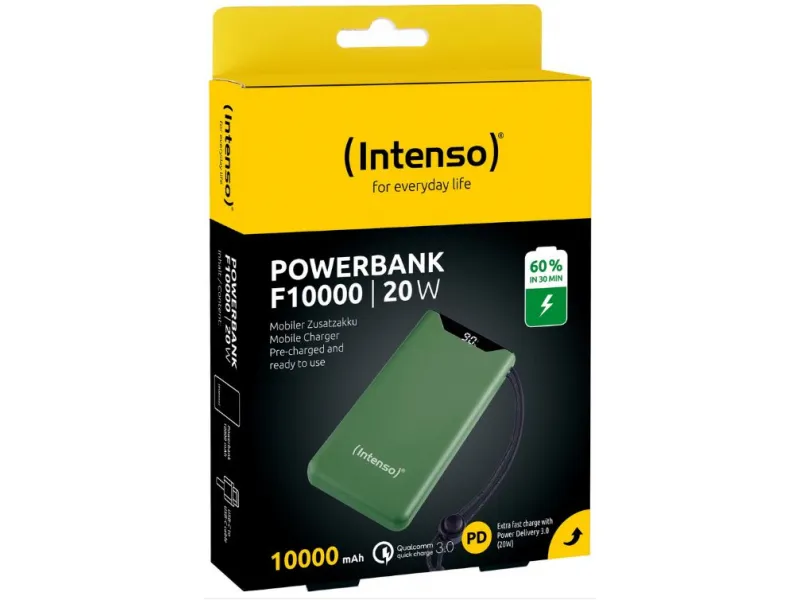 Intenso Powerbank F10000 10 000 mAh 20W Charge Rapide 3.0 Vert (7332037)