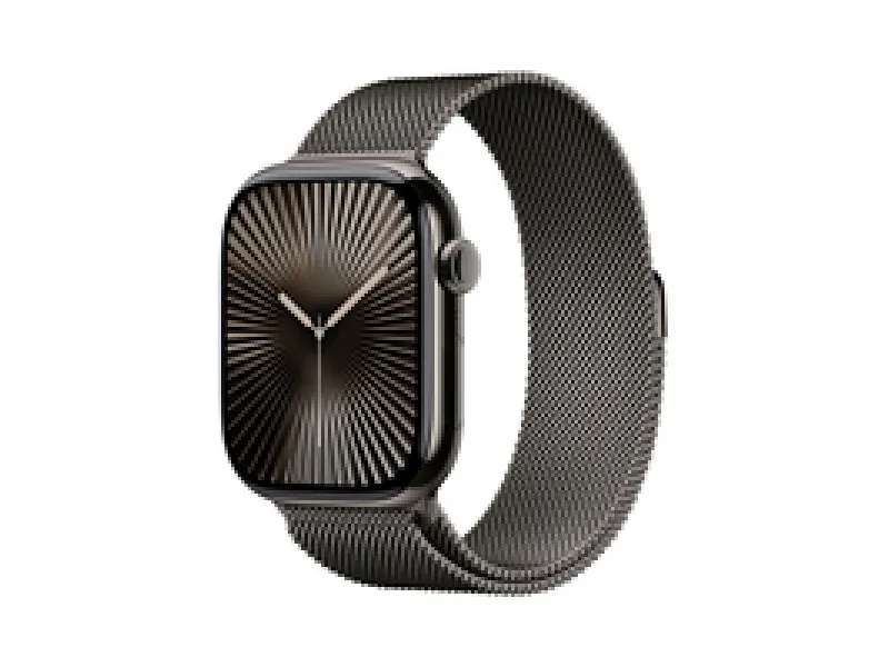 Apple Watch Série 10 Titane Ardoise 46mm GPS + cell Milanaise (MC7R4QF/A)
