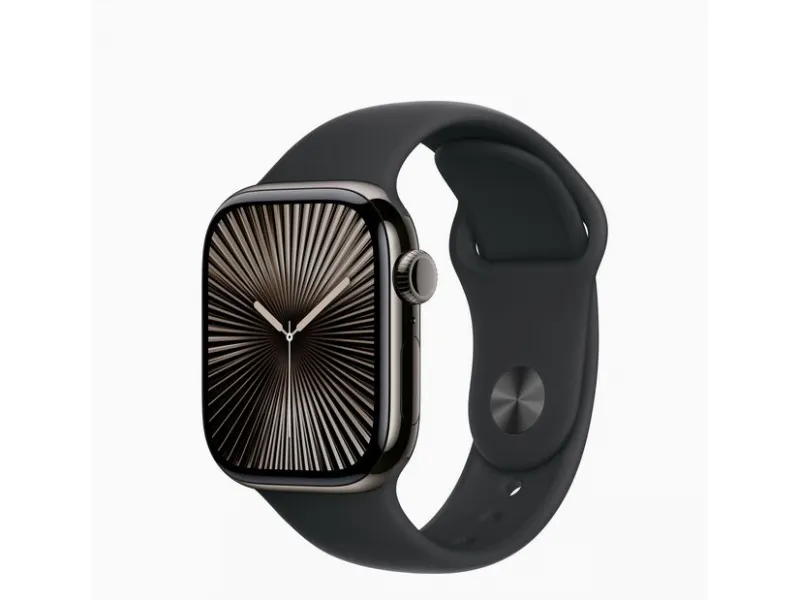 Apple Watch S10 Titan Ardoise 42mm GPS+Cellulaire Sport Noir (MWXG3QF/A).